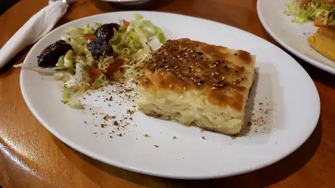Börek with salad